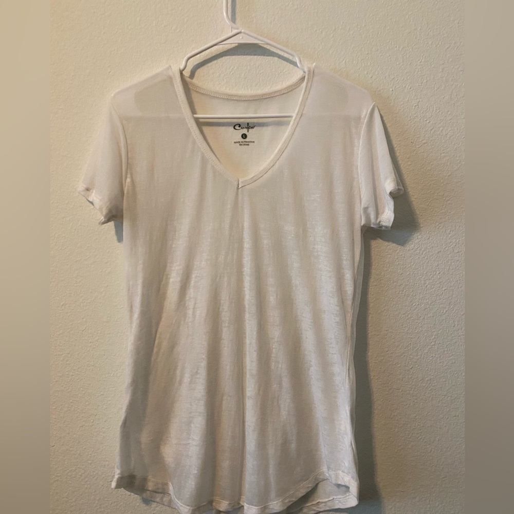 Sheer white tee